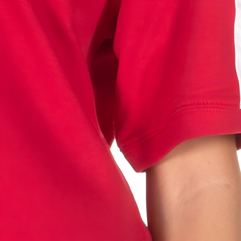 Adidas Originals Striped Short Sleeve Dress Women Dresses Purple Red ED5863