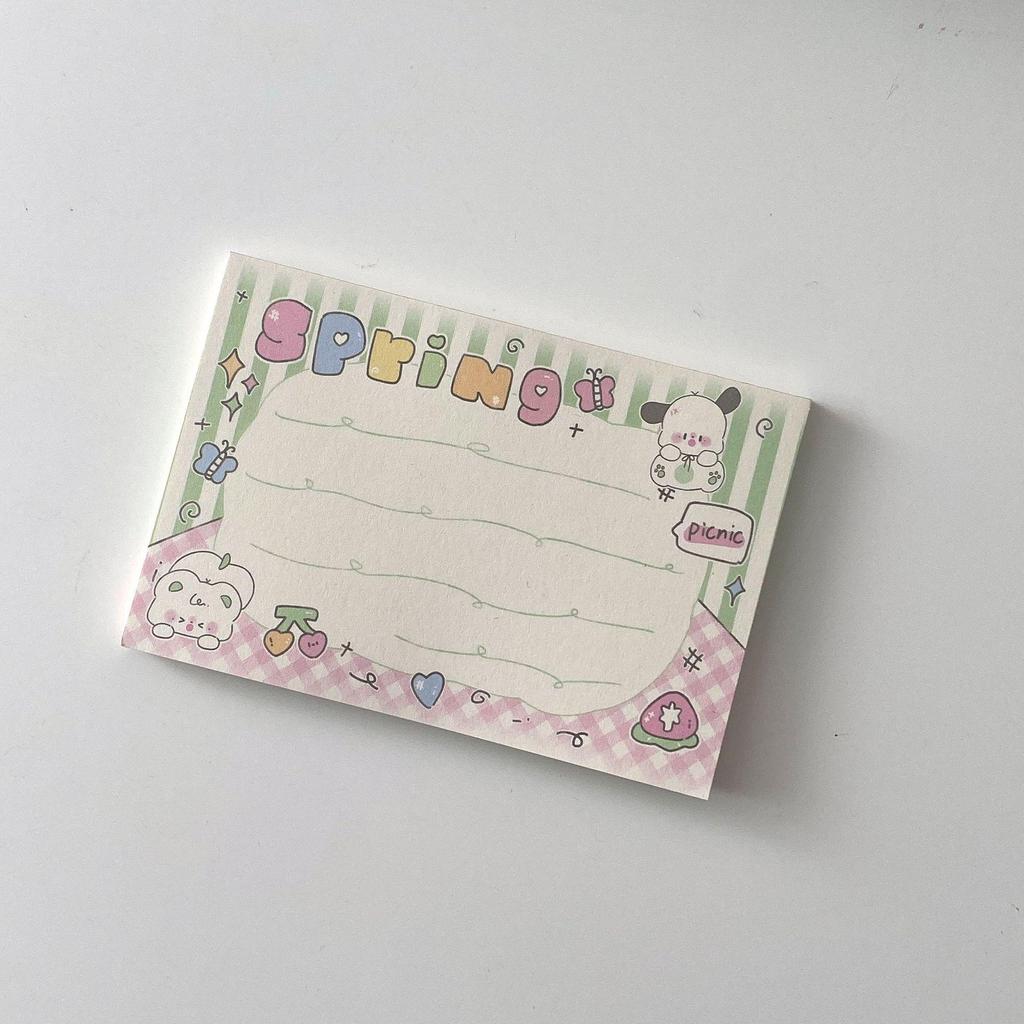 Cute Puppy Minimalist Notepad: Tearable Memo Paper for Students