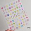 1pcs 5D Bronzing Shininy Flower Nail Art Stickers Pink Sakura Self-Adhesive Nail Decorations Decals Accessories