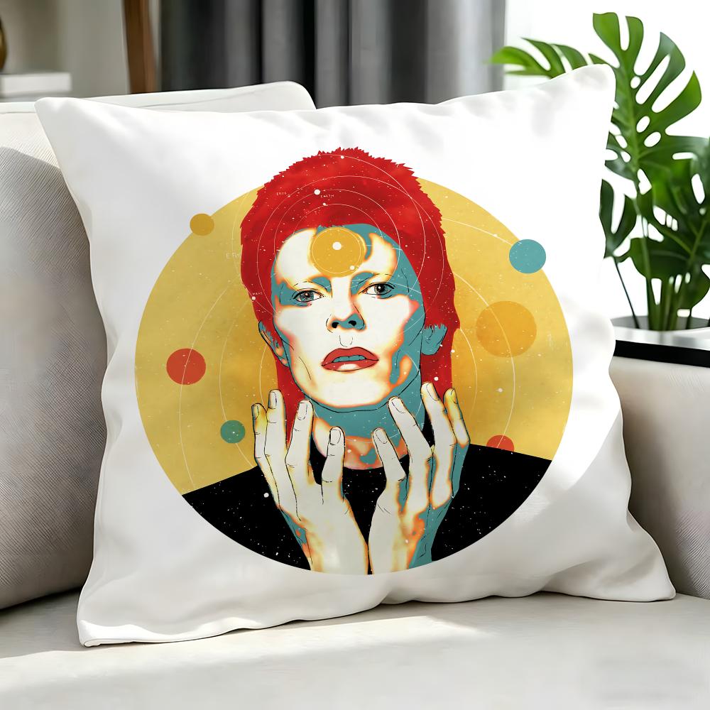 Singer - David Bowie Cushion Cover Cushion Cover Set 4Pcs 50X50 45X45 40X40 Pillowcase Decorative Sofa Home Decor
