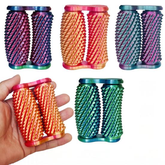 3D Printed Spiky Roller Fidget Toy Anxiety Stress Relief Kids Teens Adults Handheld Bumpy Rolling Massage Stick