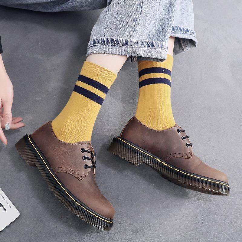 Low-top Martin shoes men's leather size round head men's and women's couple casual tooling shoes