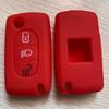 Silicone Rubber Car Key Cover Case Shell Protect For Citroen C2 C4 C5 Picasso Xsara C5 C6 C8  Folding 3 Button Key Accessories
