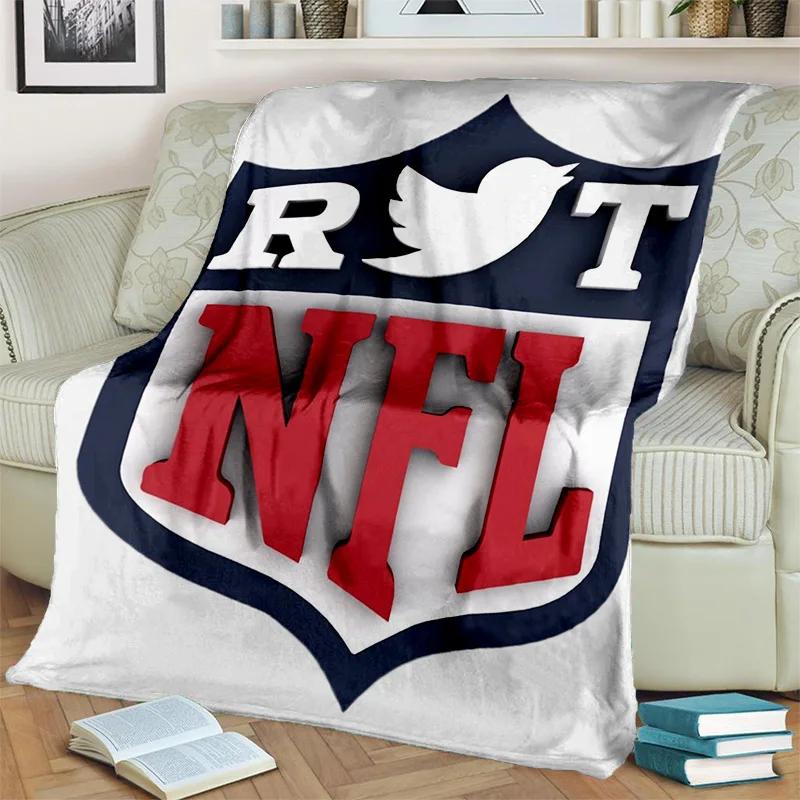 Coperta 3D NFL Segno Football Americano Rugby, Morbida Coperta Plaid per Casa Camera da Letto Letto Divano Picnic Viaggio Ufficio Coperta per Bambini