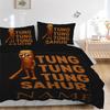 Tung Tung Sahur Poster Bedding Set 3 Piece Comforter Cover Gift for Bedroom,Includes No Insertsjt041