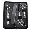 Sumnacon Stainless Steel Grooming Scissors for Dogs and Thinning Shears and Curved Shears Set for and with Case 6-Piece Cats, Haircutting,