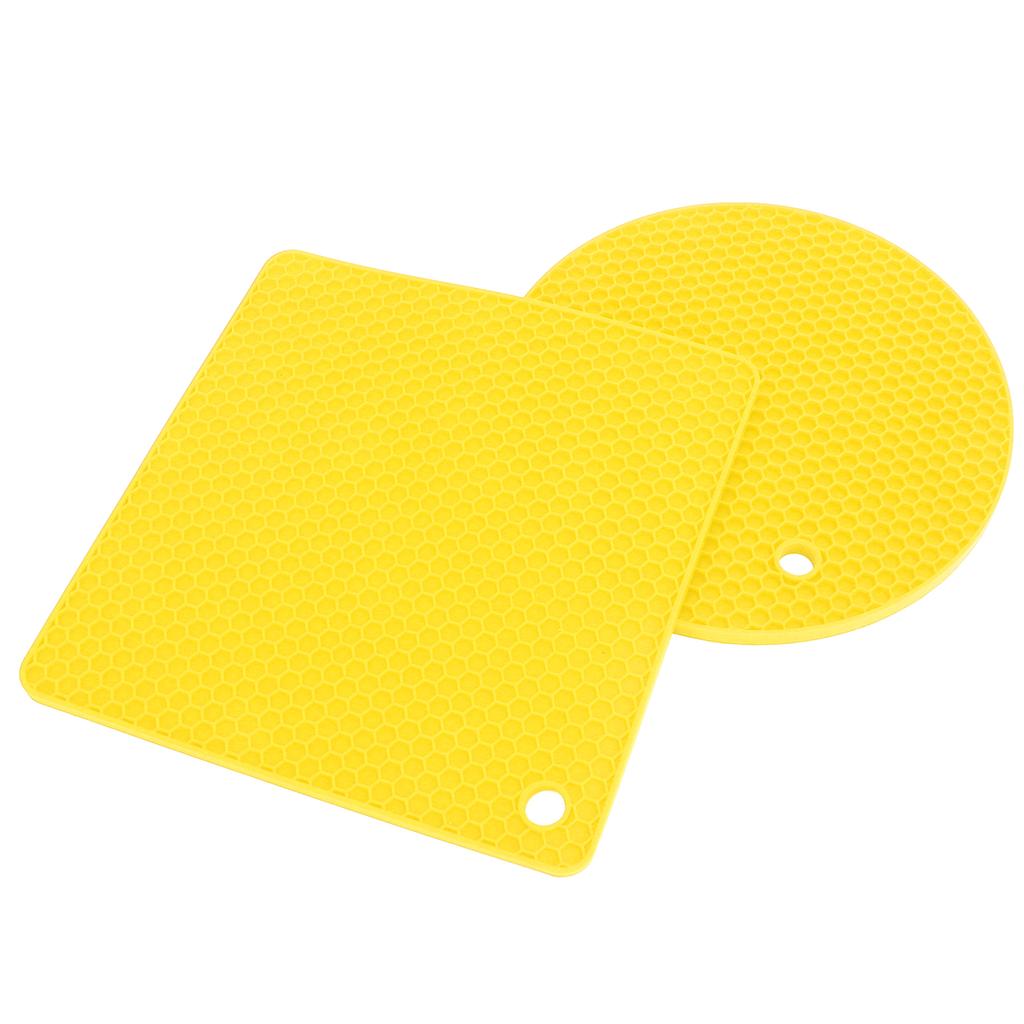 5 PCS 2 Round 3 Silicone Mat Multipurpose Hot Pads for Hot Dishes Tables