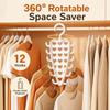 12 Hooks Wall Mounted Rack V Shaped Hanger Organizer New Laundry Hanger  for Wardrobe Dorm Room