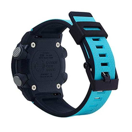 CASIO G-SHOCK Men's GA-2000 Series Carbon Core Guard Black X Blue Black Blue Band Exchangeable GA-2000-1A2 Watch