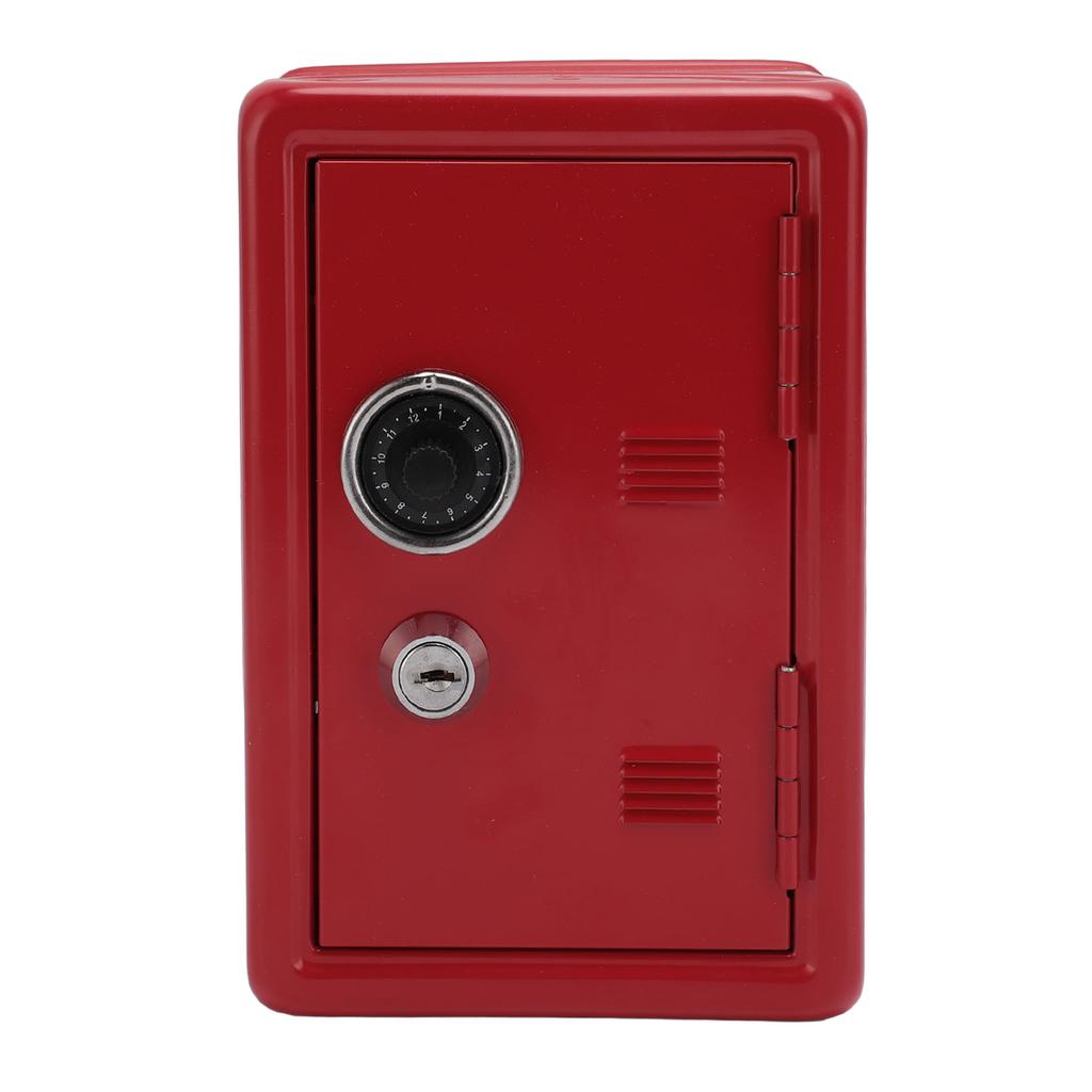 Mini Safe Box Red Dictionary Shape Money Bank Metal Piggy Bank with Lock Key Password for  Jewe