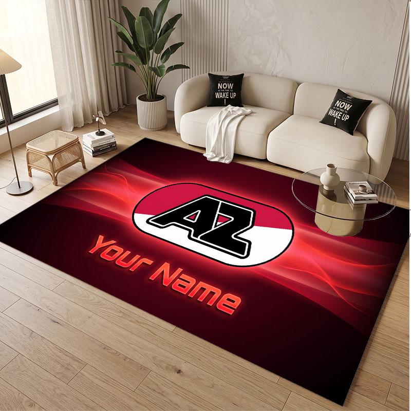 Tappeto Personalizzato Stampa Modello AZ Alkmaar Nome Testo Morbido Antiscivolo Tappeto per Pavimento per Decorazione Interna della Casa