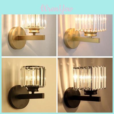 Modern Square And Circular Crystal Wall Lamps For Living Room And Bedroom Decor