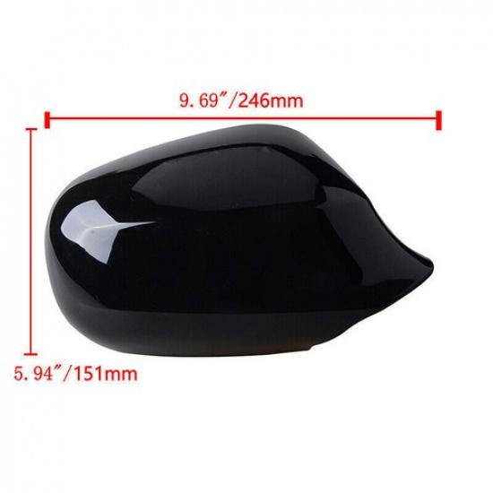 Fits BMW LCI E90 328i 335i 2009~2011 Gloss Black Textured Mirror Cover Cap Left