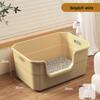 Extra-Large Splash-Proof Semi-Enclosed Cat Litter Box for Maine Coons