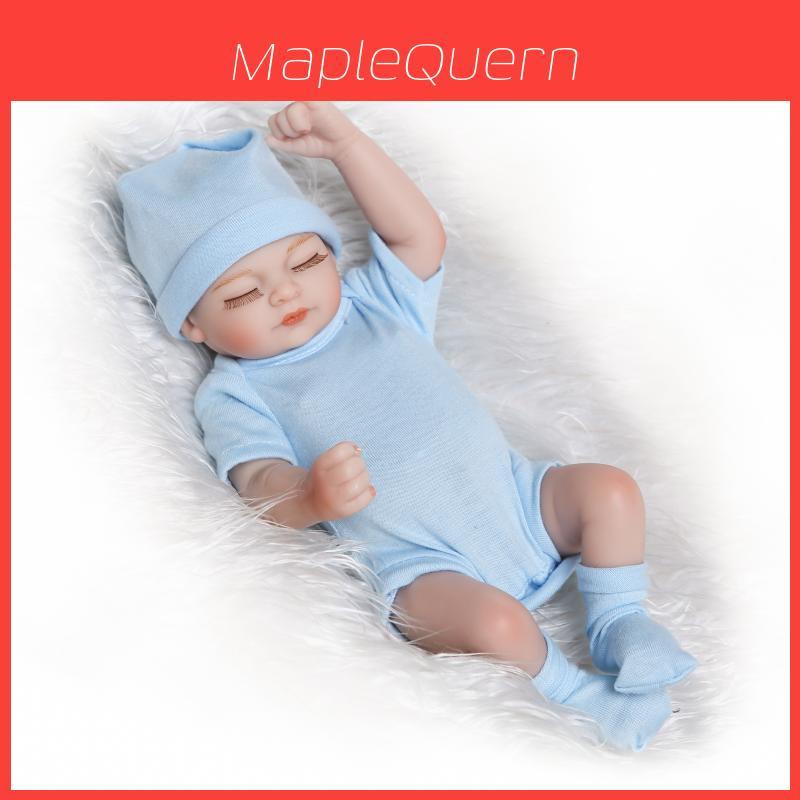 10-inch Lifelike Full Body Soft Vinyl Silicone Dolls For Girls Realistic Newborn Baby Companion
