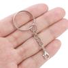 Iron Flat Ring Keychain Hanging Lobster Buckle Chain Buckles Connector For DIY Jewelry Making