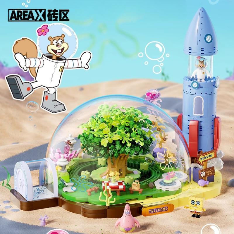 

Серия Губка Боб Квадратные Штаны Areax Строительные Блоки Пляжный Купол Домик на Дереве Головоломки Игрушки Коллекция Архитектуры Детские Подарки No original box