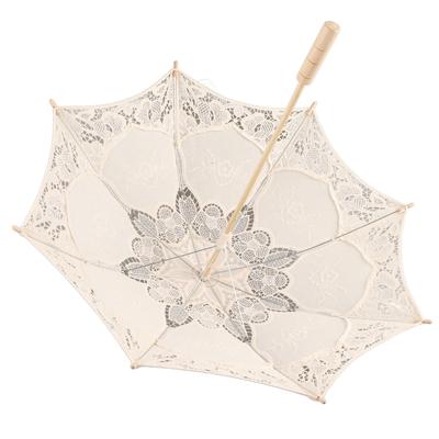Dama Nunta Dantela Umbrela Parasolare Umbrele de soare Petrecere Mireasa Fotografie Luare Decor(Ivory Large)