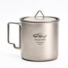 450/550/650ml/750ml Portable Outdoor Water Cup Ultralight Large-capacity Single-layer Pure Titanium Camping Mug