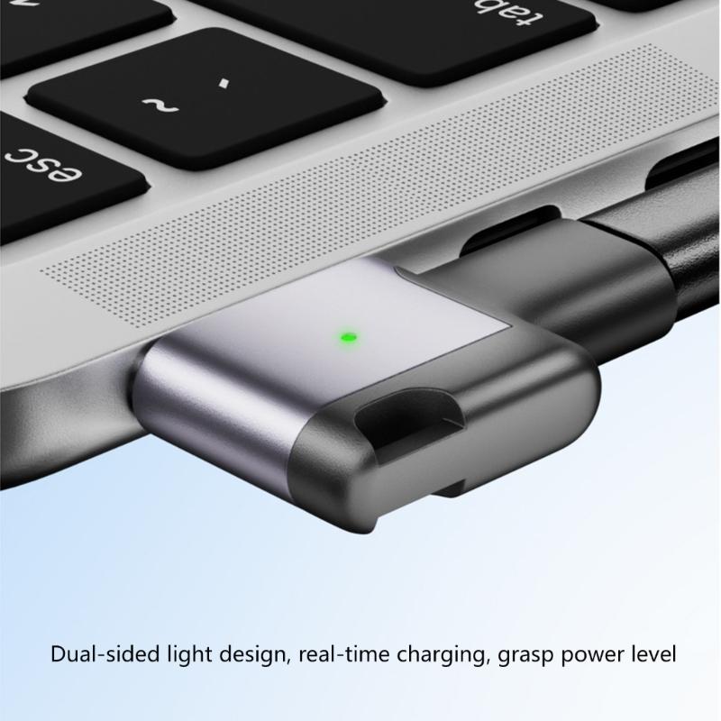 Magnetic Charging Adapter Type C To Magnetic 3 Adapter With 100W Output Perfect For Business Traveler Light Indicators