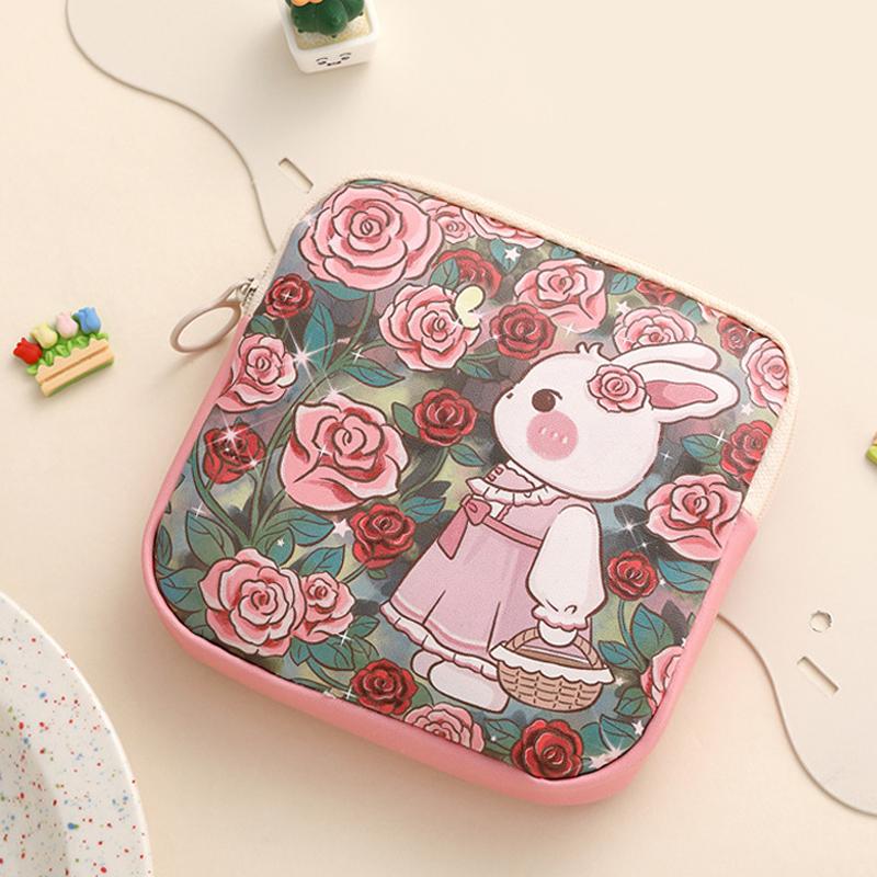 

Creative PVC Sanitary Pads Bag Large Capacity Multipurpose Cosmetic Bag Portable Coin Purse Fashion Earphone Small Storage Bag