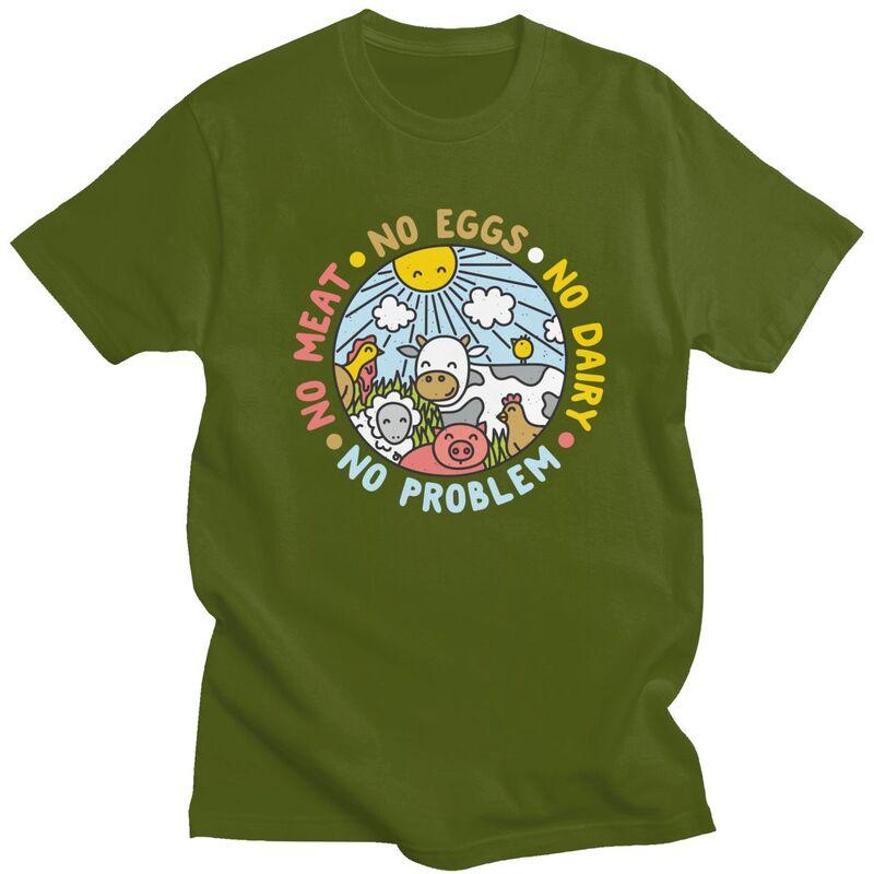 Custom Vegan Animals Are Friends Tshirt for Men Short Sleeve Casual T Shirt Cool Veganism Tshirt Slim Fit Pure Cotton Tees
