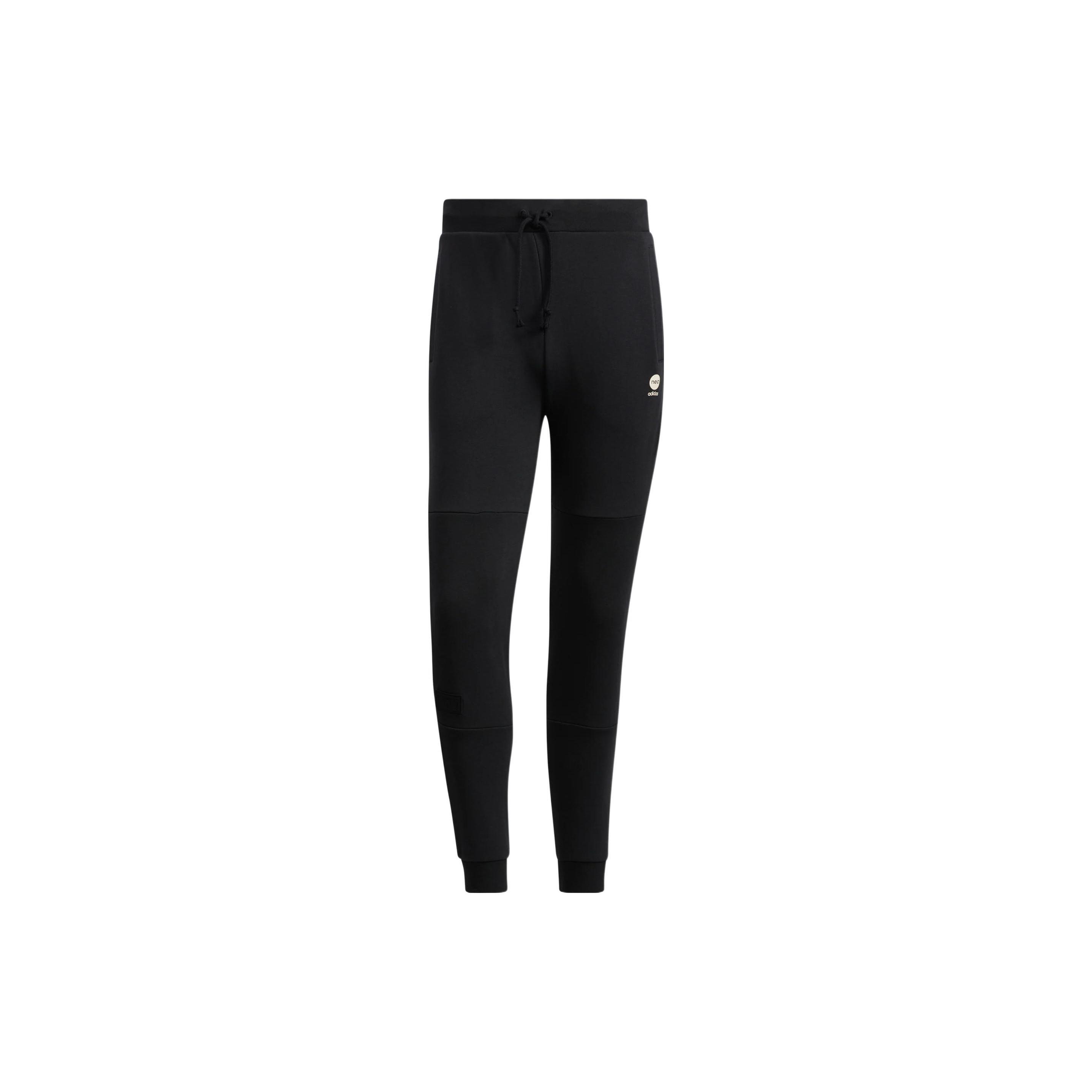 Men s adidas neo Sw Ft Tp Solid Color Lacing Bundle Feet Casual Sports Pants/Trousers/Joggers Black HD4642 M