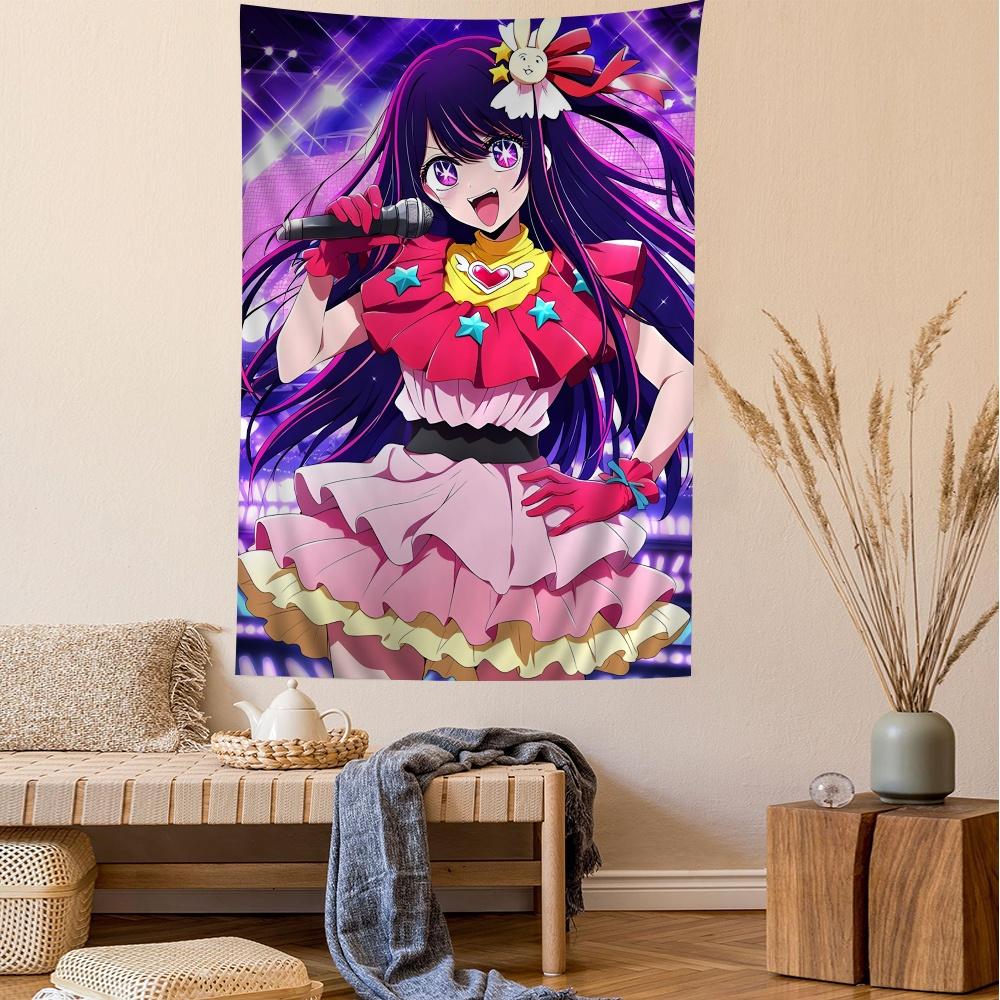 2025 Hot Sell Anime O-Oshi No Ko Hoshino Ai Hanging Bohemian Tapestry Hanging Tarot Hippie Wall Rugs Dorm Japanese Tapestry