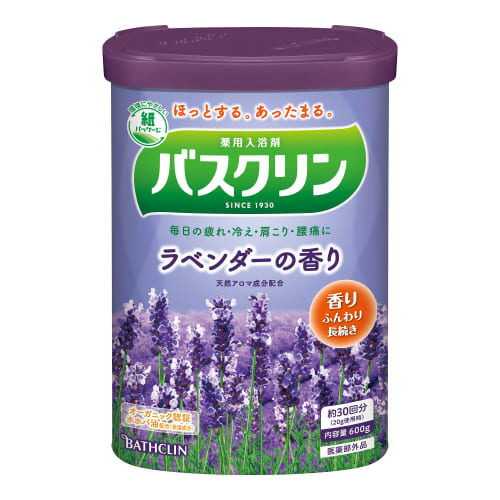 

Basculin bath salt lavender scent 600g approximately 30 doses relieve fatigue