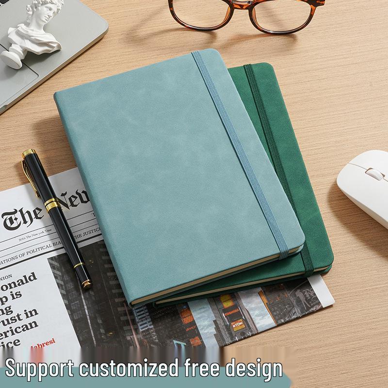 A5 Hardcover PU Strap Notebook - Thickened, Elegant Business Office Diary