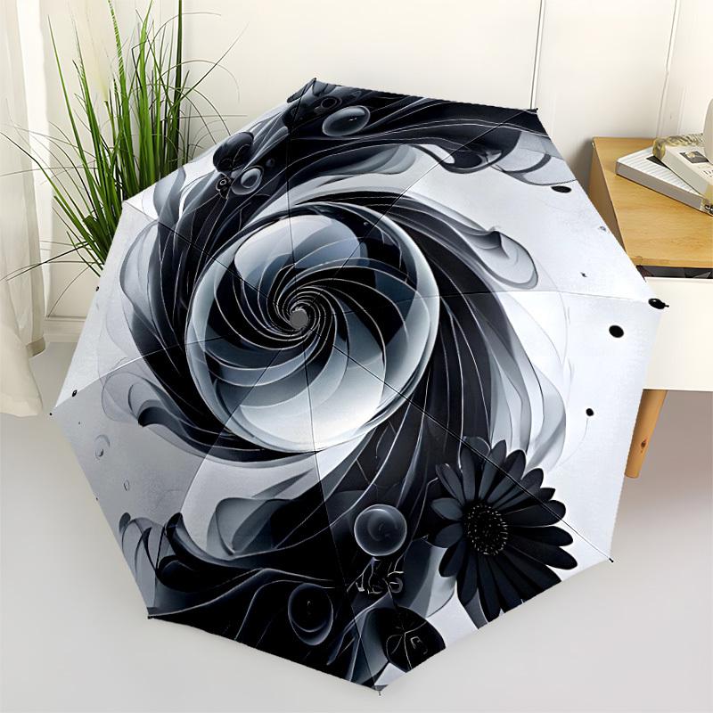

1pc Spiral Swirl Umbrella Portable Folding Umbrella Durable Iron Frame, Suitable for All Seasons Home Travel Outdoor yy260319036
