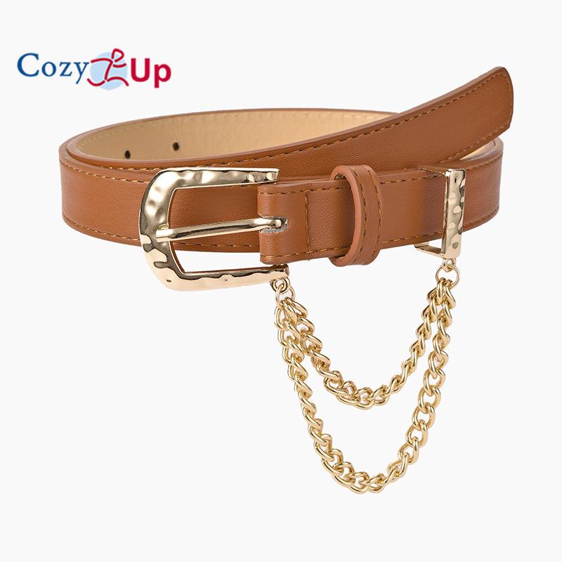 Pin Buckle Inlaid Short Chain Belt Jeans Decorative Clothing Belt Women