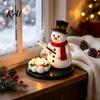 Rustic Festive Ornament Christmas Candle Holder, Cute Santa Claus/Snowman/Elf Boy/Gingerbread Tealight Resin Cozy Home Accents Tabletop Candlestick