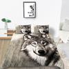 Home Textiles Bedding Suit with Pillowcase 3D Wolf Printed King Double Size Comforter Duvet Cover Bed Sets