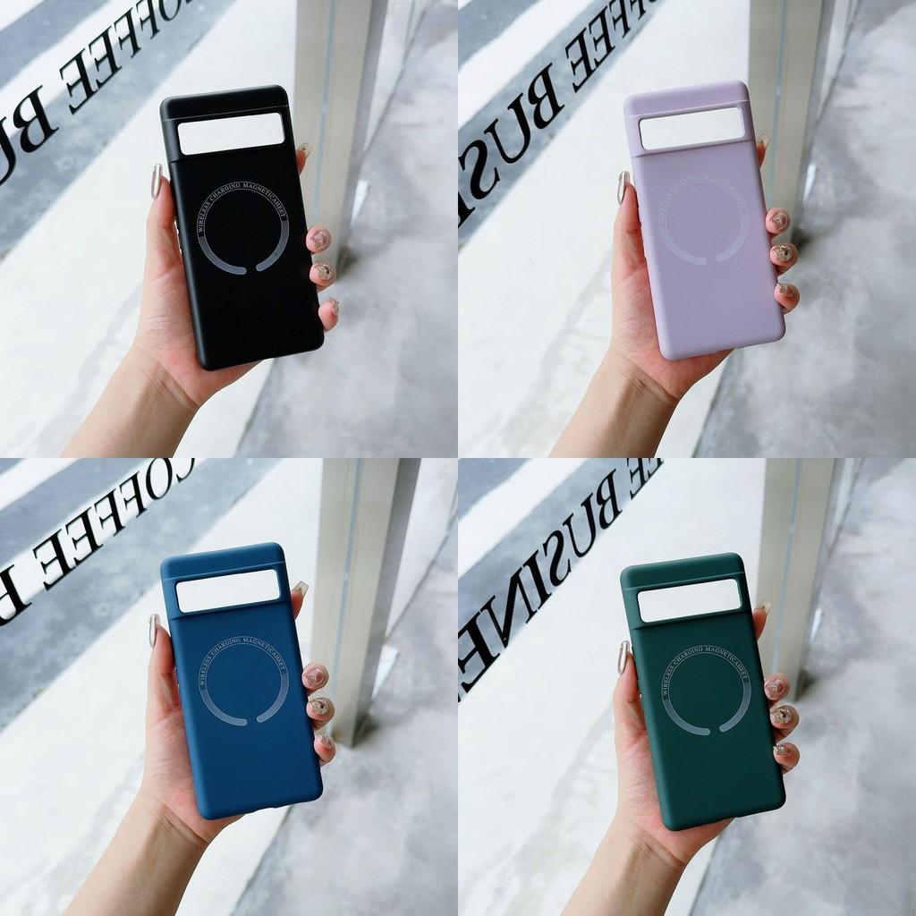 Magnetic Magsafe For Liquid Phone Case Google Pixel 8 8a Matte Cover Shockproof
