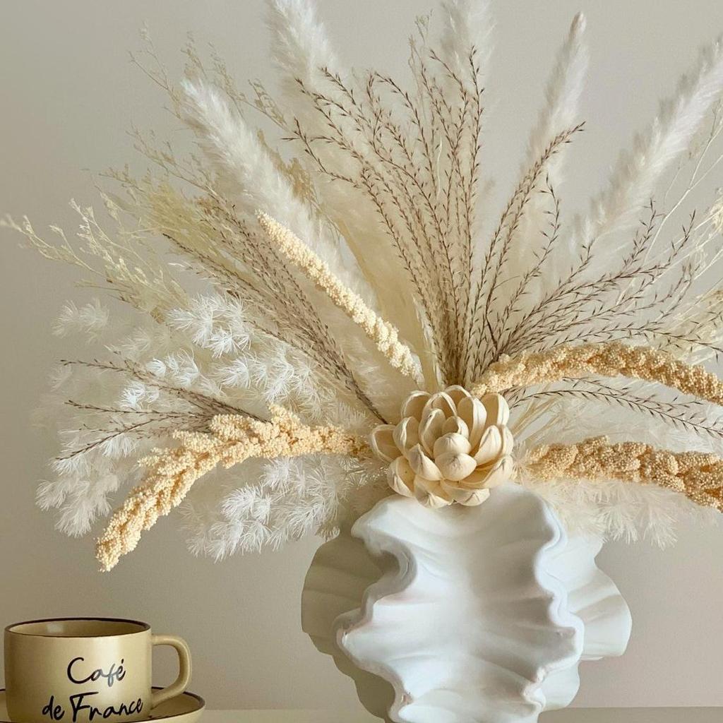 Wabi-Sabi Style Dried & Preserved Flower Bouquets for Living Room & Bedroom Decor