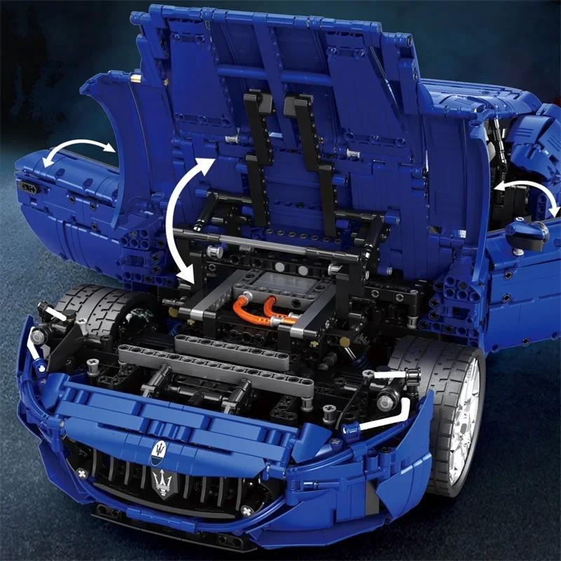 5480PCS Maserati GranTurismo Ediție Aniversară 110 Ani Blocuri de Construcție 1:8 Cărămizi Model Mașină Sport Decor de Birou Jucării pentru Copii