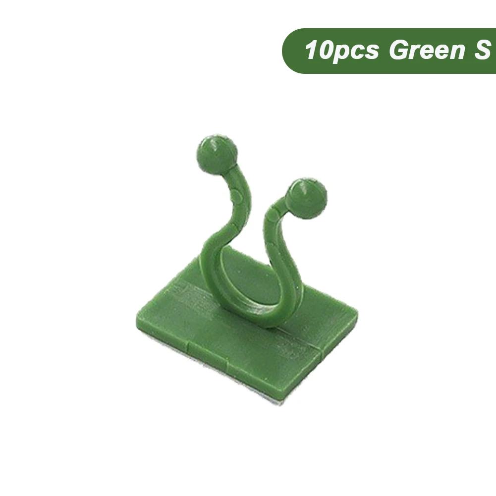 

10Pcs/Set S-L Household Universal Plant and Green Plant Fixer Green Basket Vine Climbing Wall Hanging Style Hook Plant Trellis