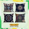 4Pcs/Setgeometric Square Boho Pattern Cushions Pillowcase Polyester Cushion Cover Throw Pillow Pillowcover Home Car Sofa Decor