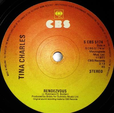7-Zoll Schallplatte TINA CHARLES - Rendezvous SCBS5174 CBS 1954 Japan Pop Gebraucht