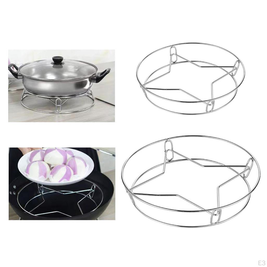 Edelstahl Dampfer Rack Kühlung Anti Skid Multifunktionale Dampfenden Wok Pan Halter für