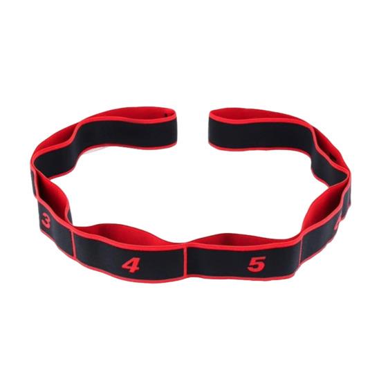 

Ремень для растяжки для йоги с 8 петлями Пилатес Балет Танцы Гимнастика Тренировка гибкости Эластичная лента Женская тренировка Упражнения Физиотерапия Сопротивление красный