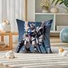 Mobile Suit Gundam Heavyarms Gundam Anime Plush Pillow Cover Soft Short Plush Cushion Cover For Sofa Bedroom Home Decor Gift