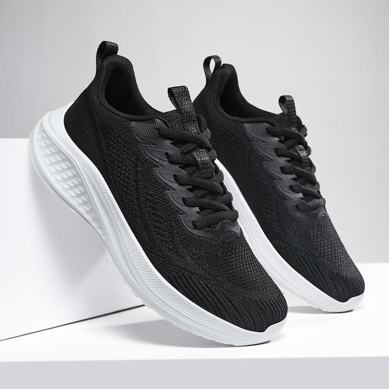YRZL Herr Casual Löparskor Andningsbara Mesh Sneakers Anti-slip Lätta Atletiska Sportskor för Herr Gång Träning
