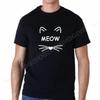 Cat Lovers Meow T Shirt Pet For Him Idea Daddy Funny Fathers Day