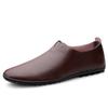 262 Men'S Shoes One-Pedal Casual Shoes Low-Top Feet Small Leather Shoes Spring And Summer Low-Top Hollowed-Out Cowhide Surface Single Shoes