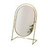 Iron Art Nordic Makeup Mirror 360° Rotatable Oval Desktop Stand Mirror Decoration High Definition Vanity Mirror Makeup Tools