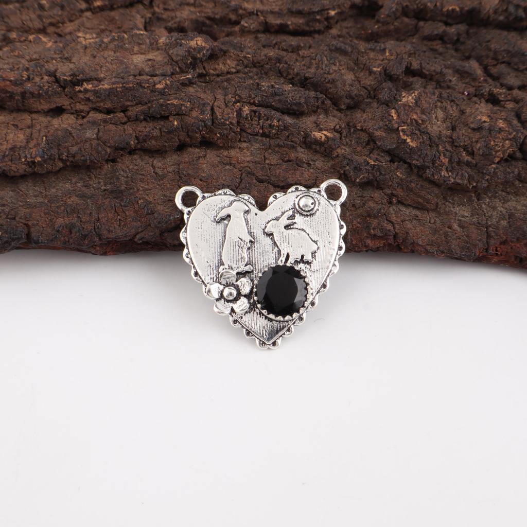 Bijuterii onix negru, pandantiv din argint solid 925 bijuterii cu pietre prețioase lucrate manual, cadouri pentru soție pandantiv nou-nouț
