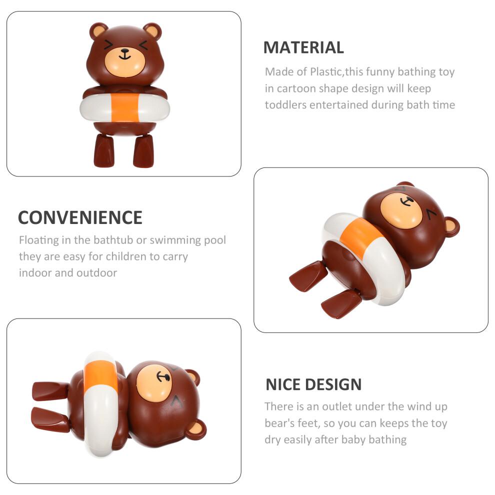 4 Stück Baby Badespielzeug Aufziehbär Braun Kleinkind Wasserspielzeug