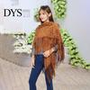 Classic Women Shawl Warm Fabric Solid Color Versatile Hollow Skin-friendly Tassels Hem Winter Scarf Comfortable Wrap Accessory